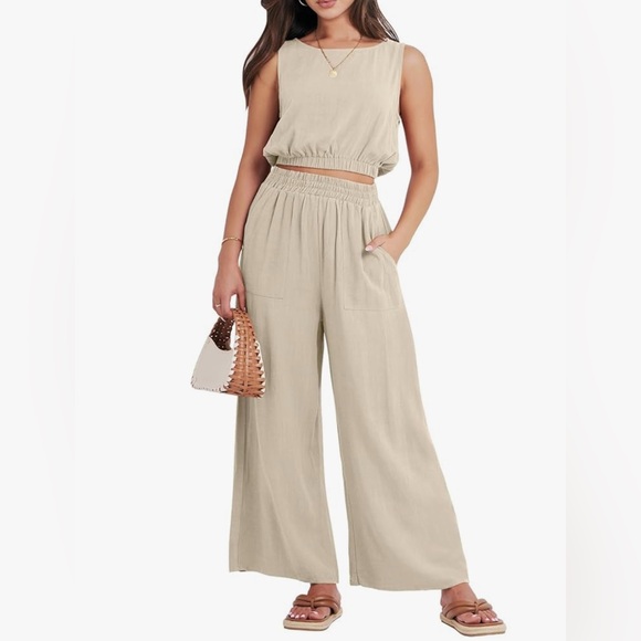 anrabess Pants - Linin blend Women's Beige set